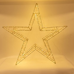 ΑΣΤΕΡΙ ΦΩΤΙΖΟΜΕΝΟ 110cm, 2640 LED, 31V ΜΕΤΑΣΧΗΜΑΤΙΣΤΗ, TIMER, ΜΠΡΟΝΖΕ ΜΕΤΑΛΛΙΚΟΣ ΣΚΕΛΕΤΟΣ, ΜΠΡΟΝΖΕ ΧΑΛΚΙΝΟ ΚΑΛΩΔΙΟ, ΘΕΡΜΟ LED, ΠΡΟΕΚΤΑΣΗ ΠΑΡΟΧΗΣ 5m, IP4