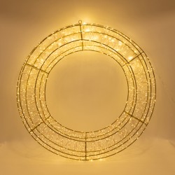 ΣΤΕΦΑΝΙ 80cm, 1680 LED, 31V ΜΕΤΑΣΧΗΜΑΤΙΣΤΗ, TIMER, MΠΡΟΝΖΕ ΜΕΤΑΛΛΙΚΟΣ ΣΚΕΛΕΤΟΣ, ΜΠΡΟΝΖΕ ΧΑΛΚΙΝΟ ΚΑΛΩΔΙΟ, ΘΕΡΜΟ ΛΕΥΚΟ LED, ΠΡΟΕΚΤΑΣΗ ΠΑΡΟΧΗΣ 5m, IP44