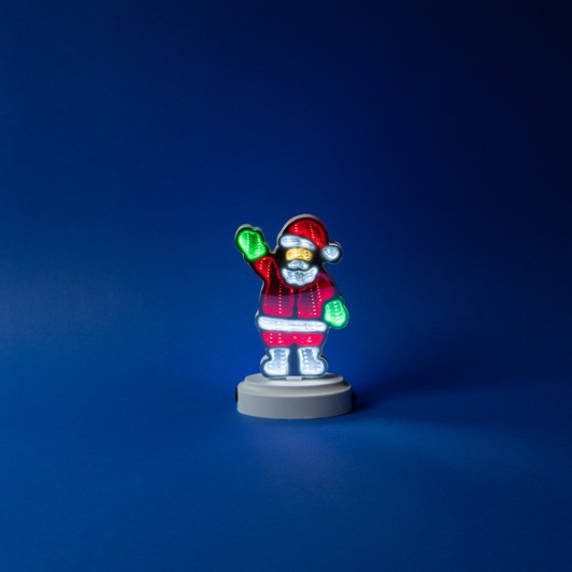 ΔΙΑΚΟΣΜΗΤΙΚΟ ΣΧΕΔΙΟ ΚΑΘΡΕΦΤΗΣ ΜΕ LED ΤΑΙΝΙΑ, 62 LED, ΑΓΙΟΣ ΒΑΣΙΛΗΣ 11x4.5x3cm, ΜΠΑΤΑΡΙΑΣ 3xAAA, ΧΡΩΜΑΤΙΣΤΟ LED, IP20