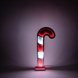 ΔΙΑΚΟΣΜΗΤΙΚΟ ΣΧΕΔΙΟ ΚΑΦΡΕΦΤΗΣ ΜΕ LED ΤΑΙΝΙΑ, 119 LED, ΜΠΑΣΤΟΥΝΙ CANDY 30x12cm, ΜΕΤΑΣΧΗΜΑΤΙΣΤΗ, ΚΟΚΚΙΝΟ & ΛΕΥΚΟ LED, ΠΡΟΕΚΤΑΣΗ ΠΑΡΟΧΗΣ 3m, IP44