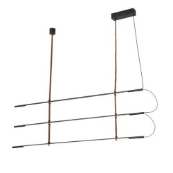 ΦΩΤΙΣΤΙΚΟ ΚΡΕΜΑΣΤΟ ΜΕΤΑΛΛΟ LED 3x20W 3660Lm 3000K 1400X60X1200mm ΜΑΥΡΟ ARTE ILLUMINA LINEA