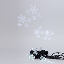 ΓΙΡΛΑΝΤΑ ΠΡΟΤΖΕΚΤΟΡΑΣ, 8 LED, ΧΙΟΝΟΝΙΦΑΔΑ, 4.5V ΜΕΤΑΣΧΗΜΑΤΙΣΤΗ, ΣΤΑΘΕΡΟ, ΜΑΥΡΟ PVC ΚΑΛΩΔΙΟ, ΛΕΥΚΟ LED ΑΝΑ 50cm, ΠΡΟΕΚΤΑΣΗ ΠΑΡΟΧΗΣ 5m, IP44
