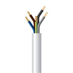 ΚΑΛΩΔΙΟ ΕΥΚΑΜΠΤΟ H05VV-F 5Χ2,5mm² ΛΕΥΚΟ (100m/roll)