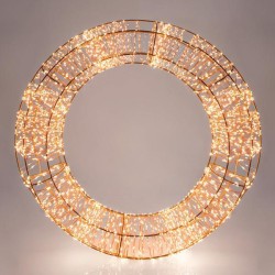 ΣΤΕΦΑΝΙ ΦΩΤΙΖΟΜΕΝΟ, 2880  ΘΕΡΜΑ LED, ΜΕ ΜΕΤΑΣΧΗΜΑΤΙΣΤΗ, ΧΑΛΚΟΥ, 50cm