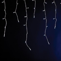 ΒΡΟΧΗ, 175 LED 3mm, 31V ΜΕΤΑΣΧΗΜΑΤΙΣΤΗ, ΣΤΑΘΕΡΟ, ΔΙΑΦΑΝΟ PVC ΚΑΛΩΔΙΟ, 155 ΛΕΥΚΑ LED & 20 ΘΕΡΜΑ ΛΕΥΚΑ FLASH LED (H50 x W750cm, 3/4/5/2), ΠΡΟΕΚΤΑΣΗ ΠΑΡΟΧΗΣ 3m, IP44
