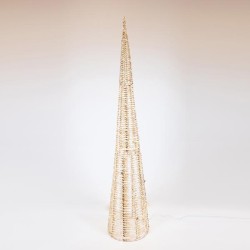 ΚΩΝΟΣ ΦΩΤΙΖΟΜΕΝΟΣ ΧΡΥΣΟΣ 210cm, 2400 LED, 31V ΜΕΤΑΣΧΗΜΑΤΙΣΤΗ, TIMER, ΑΣΗΜΙ ΧΑΛΚΙΝΟ ΚΑΛΩΔΙΟ, ΘΕΡΜΟ ΛΕΥΚΟ LED, ΠΡΟΕΚΤΑΣΗ ΠΑΡΟΧΗΣ 5m, IP44