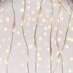 ΚΟΥΡΤΙΝΑ, 240 LED 3mm, 31V ΜΕΤΑΣΧΗΜΑΤΙΣΤΗ, ΠΡΟΓΡΑΜΜΑ SNOWFALL & ΜΝΗΜΗ, ΔΙΑΦΑΝO PVC ΚΑΛΩΔΙΟ, ΘΕΡΜΟ ΛΕΥΚΟ LED (H100 x W200cm, 20 ΣΕΙΡΕΣ x 12 LED, ΠΡΟΕΚΤΑΣΗ ΠΑΡΟΧΗΣ 3m, IP44
