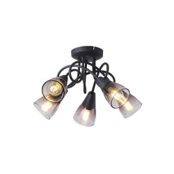 ΣΠΟΤ ΜΕΤΑΛΛΙΚΟ ΜΕ SMOKY ΓΥΑΛΙ 5ΦΩΤΟ 5XE14 MAX 7W D380XH185mm ARTE ILLUMINA CLASSY