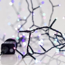 ΣΕΙΡΑ, 300 LED 3mm, 31V ΜΕΤΑΣΧΗΜΑΤΙΣΤΗ, 8 ΠΡΟΓΡΑΜΜΑΤΑ & ΜΝΗΜΗ, ΠΡΑΣΙΝΟ PVC ΚΑΛΩΔΙΟ, OPAL ΧΡΩΜΑΤΙΣΤΑ LED ΑΝΑ 5cm, ΠΡΟΕΚΤΑΣΗ ΠΑΡΟΧΗΣ 3m, ΙΡ44