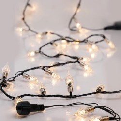 ΣΕΙΡΑ, 200 LED 5mm, VINTAGE ΔΙΑΚΟΣΜΗΤΙΚΟ 1.2mm, 31V ΜΕΤΑΣΧΗΜΑΤΙΣΤΗ, 4 ΕΠΕΚΤΑΣΕΙΣ ΕΩΣ 3 ΣΕΤ, ΠΡΑΣΙΝΟ PVC ΚΑΛΩΔΙΟ, ΘΕΡΜΟ ΛΕΥΚΟ LED ΑΝΑ 5cm, ΠΡΟΕΚΤΑΣΗ ΠΑΡΟΧΗΣ 3m, IP44