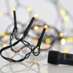 ΣΕΙΡΑ, 300 LED 3mm, 31V ΜΕΤΑΣΧΗΜΑΤΙΣΤΗ, 4 ΕΠΕΚΤΑΣΕΙΣ ΕΩΣ 3 ΣΕΤ, ΠΡΑΣΙΝΟ PVC ΚΑΛΩΔΙΟ, ΘΕΡΜΟ ΛΕΥΚΟ LED ΑΝΑ 5cm, ΠΡΟΕΚΤΑΣΗ ΠΑΡΟΧΗΣ 3m, ΙΡ44