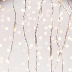 ΚΟΥΡΤΙΝΑ, 240 LED 3mm, 31V ΜΕΤΑΣΧΗΜΑΤΙΣΤΗ, ΠΡΟΓΡΑΜΜΑ SNOWFALL & ΜΝΗΜΗ, ΔΙΑΦΑΝΟ PVC ΚΑΛΩΔΙΟ, ΛΕΥΚΟ LED (H100 x W200cm, 20 ΣΕΙΡΕΣ x 12 LED), ΠΡΟΕΚΤΑΣΗ ΠΑΡΟΧΗΣ 3m, ΙΡ44
