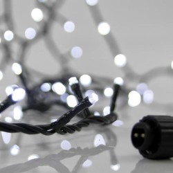 ΣΕΙΡΑ, 100 LED 3mm, 31V ΜΕΤΑΣΧΗΜΑΤΙΣΤΗ, 4 ΕΠΕΚΤΑΣΕΙΣ ΕΩΣ 3 ΣΕΤ, ΠΡΑΣΙΝΟ PVC ΚΑΛΩΔΙΟ, ΛΕΥΚΟ LED ΑNA 5cm, ΠΡΟΕΚΤΑΣΗ ΠΑΡΟΧΗΣ 3m, ΙΡ44