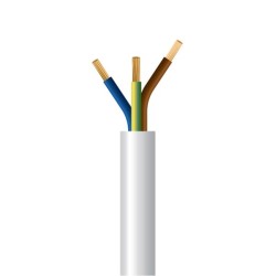 ΚΑΛΩΔΙΟ ΕΥΚΑΜΠΤΟ H05VV-F 3Χ2,5mm² ΛΕΥΚΟ (50m/roll)