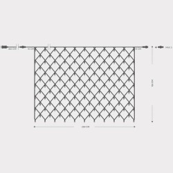 ΔΙΧΤΥ, 240 LED 3mm, 36V ΜΕΤΑΣΧΗΜΑΤΙΣΤΗ, 4 ΕΠΕΚΤΑΣΕΙΣ ΕΩΣ 3 ΣΕΤ, ΠΡΑΣΙΝΟ PVC ΚΑΛΩΔΙΟ, ΘΕΡΜΟ ΛΕΥΚΟ LED (H150 x W200cm), ΠΡΟΕΚΤΑΣΗ ΠΑΡΟΧΗΣ 3m, ΙΡ44