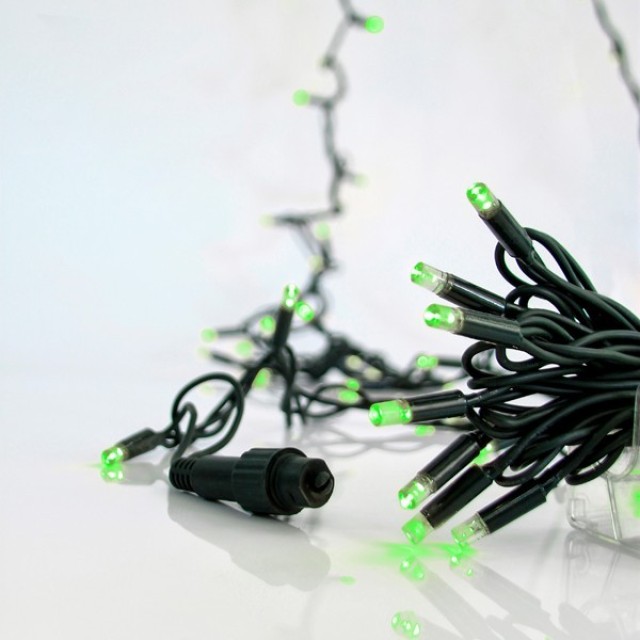 ΣΕΙΡΑ, 100 LED 5mm ΜΕ ΚΑΛΥΜΜΑ, 230V, 2 ΕΠΕΚΤΑΣΕΙΣ ΕΩΣ 9 ΣΕΤ, ΠΡΑΣΙΝΟ ΚΑΟΥΤΣΟΥΚ ΚΑΛΩΔΙΟ, ΠΡΑΣΙΝΟ LED ΑΝΑ 10cm, ΙΡ65 (ΧΩΡΙΣ ΠΡΟΕΚΤΑΣΗ ΠΑΡΟΧΗΣ)