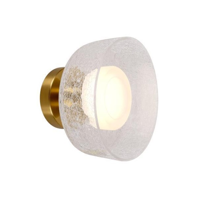 ΑΠΛΙΚΑ ΤΟΙΧΟΥ METAΛΛΟ-ΓΥΑΛΙ LED 8W 624Lm 3000K 200Χ200mm ΜΠΡΟΝΖΕ-ΔΙΑΦΑΝΟ ARTE ILLUMINA NIMBUS