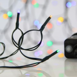 ΣΕΙΡΑ, 100 LED 3mm, 31V ΜΕΤΑΣΧΗΜΑΤΙΣΤΗ, 8 ΠΡΟΓΡΑΜΜΑΤΑ & ΜΝΗΜΗ, ΠΡΑΣΙΝΟ PVC ΚΑΛΩΔΙΟ, ΧΡΩΜΑΤΙΣΤΟ LED ΑΝΑ 5cm, ΠΡΟΕΚΤΑΣΗ ΠΑΡΟΧΗΣ 3m, ΙΡ44