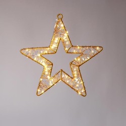 AΣΤΕΡΙ ΦΩΤΙΖΟΜΕΝΟ 23cm, 80 ΜΙΝΙ LED, 4,5V ΜΕΤAΣΧΗΜAΤΙΣΤΗ, ΜΠΡΟΝΖΕ ΜΕΤAΛΛΙΚΟΣ ΣΚΕΛΕΤΟΣ, ΜΠΡΟΝΖΕ ΧAΛΚΙΝΟ ΚAΛΩΔΙΟ, 70 ΘΕΡΜA ΛΕΥΚA & 10 ΘΕΡΜA ΛΕΥΚA FLASH ΜΙΝΙ LED, ΠΡΟΕΚΤAΣΗ ΠAΡΟΧΗΣ 5m, IP44