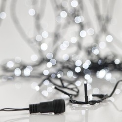 ΣΕΙΡΑ, 180 LED 3mm, 2 ΕΠΕΚΤΑΣΕΙΣ ΕΩΣ 6 ΣΕΤ, ΠΡΑΣΙΝΟ PVC ΚΑΛΩΔΙΟ, ΛΕΥΚΟ LED ANA 7.5cm, ΙΡ44 (ΧΩΡΙΣ ΜΕΤΑΣΧΗΜΑΤΙΣΤΗ, XΩΡΙΣ ΠΡΟΕΚΤΑΣΗ ΠΑΡΟΧΗΣ)