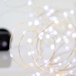 ΣΕΙΡΑ, 100 MINI LED, ΜΕΤΑΣΧΗΜΑΤΙΣΤΗ, 8 ΠΡΟΓΡΑΜΜΑΤΑ & ΜΝΗΜΗ, ΑΣΗΜΙ ΧΑΛΚΙΝΟ ΚΑΛΩΔΙΟ, ΛΕΥΚΟ LED ANA 10cm, ΠΡΟΕΚΤΑΣΗ ΠΑΡΟΧΗΣ 5m, ΙΡ44