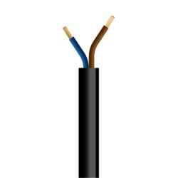 ΚΑΛΩΔΙΟ ΕΥΚΑΜΠΤΟ H05VV-F 2X1mm² ΜΑΥΡΟ (100m/roll)