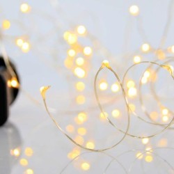 ΣΕΙΡΑ, 100 ΜΙΝΙ LED, ΜΕΤΑΣΧΗΜΑΤΙΣΤΗ, 8 ΠΡΟΓΡΑΜΜΑΤΑ & ΜΝΗΜΗ, ΜΠΡΟΝΖΕ ΧΑΛΚΙΝΟ ΚΑΛΩΔΙΟ, ΘΕΡΜΟ ΛΕΥΚΟ LED ANA 10cm, ΠΡΟΕΚΤΑΣΗ ΠΑΡΟΧΗΣ 5m, ΙΡ44