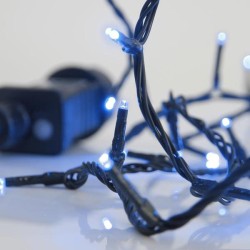 ΣΕΙΡΑ, 240 LED 3mm, 31V ΜΕΤΑΣΧΗΜΑΤΙΣΤΗ, 8 ΠΡΟΓΡΑΜΜΑΤΑ & ΜΝΗΜΗ, ΠΡΑΣΙΝΟ PVC ΚΑΛΩΔΙΟ, ΜΠΛΕ LED ΑΝΑ 5cm, ΠΡΟΕΚΤΑΣΗ ΠΑΡΟΧΗΣ 3m, ΙΡ44