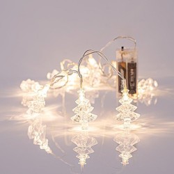 ΣΕΙΡΑ, 10 LED 5mm, ΑΚΡΥΛΙΚΑ ΔΕΝΤΡΑΚΙΑ 4.7cm, ΜΠΑΤΑΡΙΑΣ 2xAA, ΔΙΑΦΑΝΟ PVC ΚΑΛΩΔΙΟ, ΘΕΡΜΟ ΛΕΥΚΟ LED ANA 10cm, ΠΡΟΕΚΤΑΣΗ ΠΑΡΟΧΗΣ 50cm, IP20