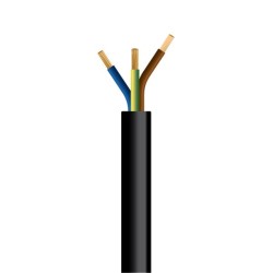 ΚΑΛΩΔΙΟ ΕΥΚΑΜΠΤΟ H05VV-F 3X1.5mm² ΜΑΥΡΟ (100m/roll)