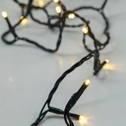 ΣΕΙΡΑ, 20 LED 5mm, ΜΠΑΤΑΡΙΑΣ 3xAA, ΧΡΟΝΟΔΙΑΚΟΠΤΗΣ, ΠΡΑΣΙΝΟ PVC ΚΑΛΩΔΙΟ, ΘΕΡΜΟ ΛΕΥΚΟ LED ΑΝΑ 10cm, ΠΡΟΕΚΤΑΣΗ ΠΑΡΟΧΗΣ 50cm, IP20