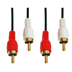 ΚΑΛΩΔΙΟ ΗΧΟΥ 2 RCA ΑΡΣΕΝΙΚΑ ΣΕ 2 RCA ΑΡΣΕΝΙΚΑ 3m ΕΠΙΧΡΥΣΑ OD2.8 BAG FEV