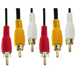 ΚΑΛΩΔΙΟ ΗΧΟΥ 3 RCA ΑΡΣΕΝΙΚΑ ΣΕ 3 RCA ΑΡΣΕΝΙΚΑ 3m ΕΠΙΧΡΥΣΑ OD5+2.8 Q020G (RC022) BAG LZ