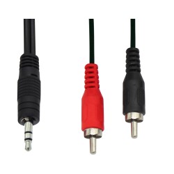 ΚΑΛΩΔΙΟ ΗΧΟΥ 3.5mm STEREO ΑΡΣΕΝΙΚΟ ΣΕ 2 RCA ΑΡΣΕΝΙΚΑ 1.5m OD2.8 XJ-Q010 BAG LZ FEV