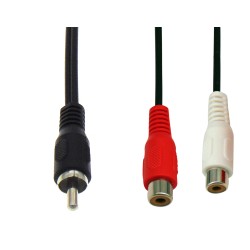 ΚΑΛΩΔΙΟ ΗΧΟΥ 1 RCA ΑΡΣΕΝΙΚΟ ΣΕ 2 RCA ΘΗΛΥΚΑ 0.25m OD2.8 PL-4020 BAG LZ FEV