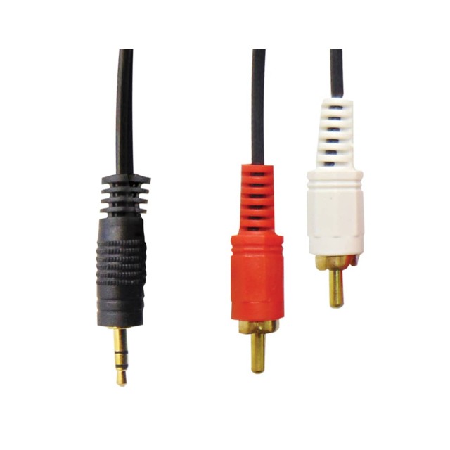 ΚΑΛΩΔΙΟ ΗΧΟΥ 3.5mm STEREO ΑΡΣΕΝΙΚΟ ΣΕ 2 RCA ΑΡΣΕΝΙΚΑ 5m ΕΠΙΧΡΥΣΑ OD2.8 R306 BAG VZN