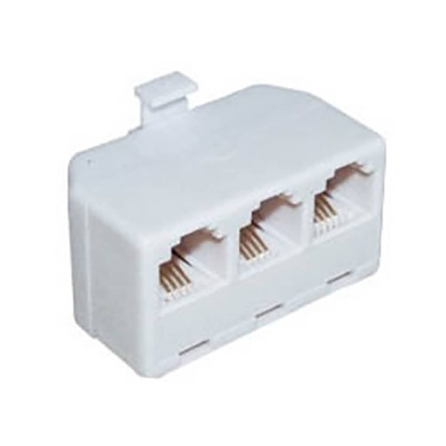 ADAPTOR ΤΗΛΕΦΩΝΙΚΟ 6P4C ΑΡΣΕΝΙΚΟ ΣΕ 3 ΘΗΛΥΚΑ COMP