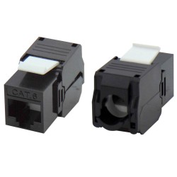KEYSTONE JACK RJ45 UTP CAT 6 TOOLESS 180° ΜΑΥΡΟ ΜΕ UL KJ6-10 SUT