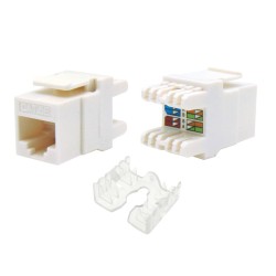 KEYSTONE JACK RJ45 UTP CAT 5e KRONE TYPE 180° ΠΡΙΖΑΣ / PATCH PANEL ΛΕΥΚΟ N110-08 SUT