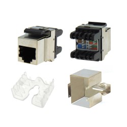 KEYSTONE JACK RJ45 FTP CAT 6 KRONE TYPE 180° ΠΡΙΖΑΣ / PATCH PANEL ΑΣΗΜΙ SW1008S SUT