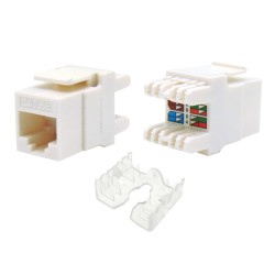 KEYSTONE JACK RJ45 UTP CAT 5e KRONE TYPE 180° ΠΡΙΖΑΣ / PATCH PANEL ΛΕΥΚΟ KJ5-06 SUT
