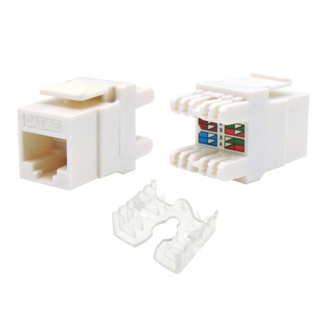 KEYSTONE JACK RJ45 UTP CAT 5e KRONE TYPE 180° ΠΡΙΖΑΣ / PATCH PANEL ΛΕΥΚΟ KJ5-06 SUT