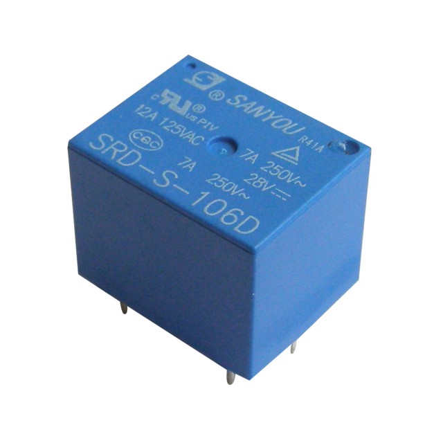 RELAY SUBMINIATURE 1P 6V DC 7A SRD-S-106D-F G/SAN RELAY SUBMINIATURE 1P 6V DC 7A SRD-S-106D-F G/SAN