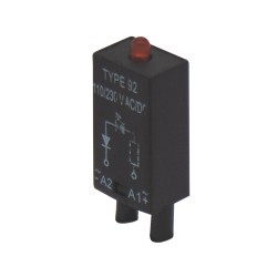 LED MODULE ΚΟΚΚΙΝΟ 110-230VAC/DC ΒΑΣΗΣ RELAY ES15/35/50 TYPE 92 ERSCE