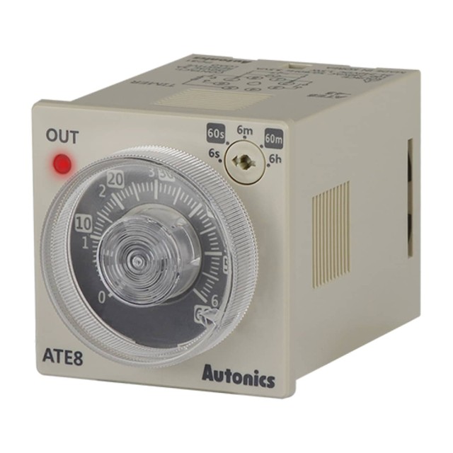 ΧΡΟΝΙΚΟ RELAY ΠΙΝΑΚΟΣ 8P DELAY ON 0.06sec-6hours 2C/O 48X48 100-240VAC/24-240VDC ATE8-46D AUTONICS