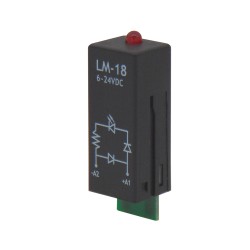 LED MODULE ΚΟΚΚΙΝΟ 6-24VDC ΜΕ ΔΙΟΔΟ (A1+A2-)ΒΑΣΗΣ RELAY PT78720/730/740 & RT78724/726 LM-18 CYO