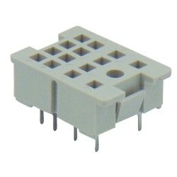 ΒΑΣΗ PCB 2P ΓΙΑ RELAY ΜΕΣΑΙΟ ΓΚΡΙ ZC15/2A FEM