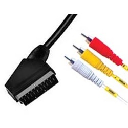 ΚΑΛΩΔΙΟ SCART ΣΕ 3 RCA 1.5m CCS OD7 ΜΑΥΡΟ BR-SC-3R (SC1009B) OWI