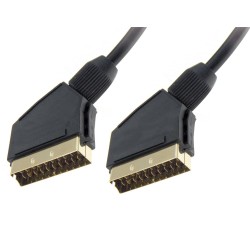 ΚΑΛΩΔΙΟ SCART ΣΕ SCART 1.5m CU OD8 ΕΠΙΧΡΥΣΟ ΜΑΥΡΟ CLB S-01N SUT