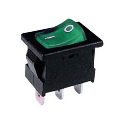 ΔΙΑΚΟΠΤΗΣ ROCKER MINI 3P ΜΕ ΛΥΧΝΙΑ ON-OFF 8A/250V ΠΡΑΣΙΝΟΣ PS8A-13 BEJ/DIE